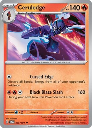 'Pokemon - 'Ceruledge 035/191  SV08 Surging Sparks - Uncommon