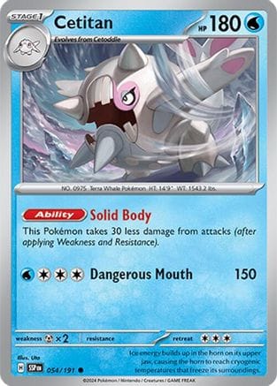 'Pokemon - 'Cetitan 054/191  SV08 Surging Sparks - Common