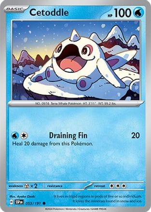 'Pokemon - 'Cetoddle 053/191  SV08 Surging Sparks - Common