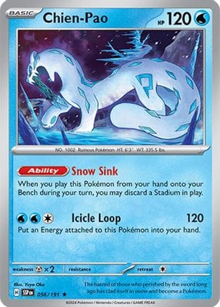 'Pokemon - 'Chien-Pao 056/191  - Holofoil SV08 Surging Sparks - Rare