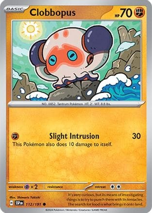 'Pokemon - 'Clobbopus 112/191  SV08 Surging Sparks - Common