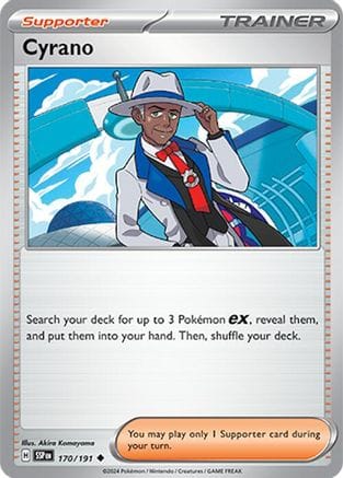 'Pokemon - 'Cyrano 170/191  - Reverse Holofoil SV08 Surging Sparks - Uncommon