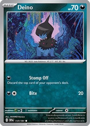 'Pokemon - 'Deino 117/191  SV08 Surging Sparks - Common
