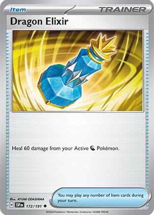 'Pokemon - 'Dragon Elixir 172/191  - Reverse Holofoil SV08 Surging Sparks - Uncommon
