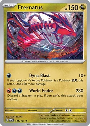 'Pokemon - 'Eternatus 141/191  - Reverse Holofoil SV08 Surging Sparks - Rare