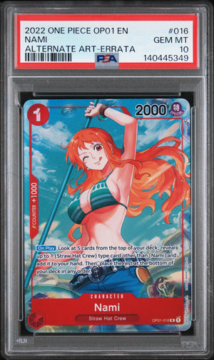2022 One Piece Op01-Romance Dawn #016 Nami PSA 10