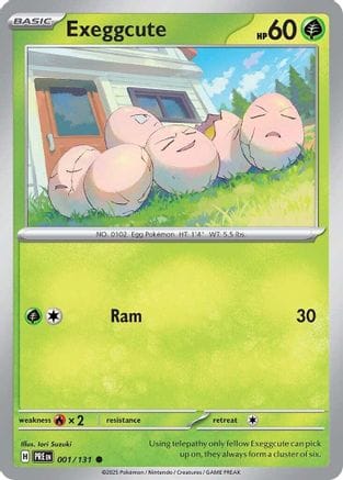 'Pokemon - 'Exeggcute 001/131  - Reverse Holofoil SV Prismatic Evolutions - Common