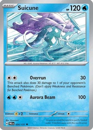 'Pokemon - 'Suicune 024/131  SV Prismatic Evolutions - Uncommon