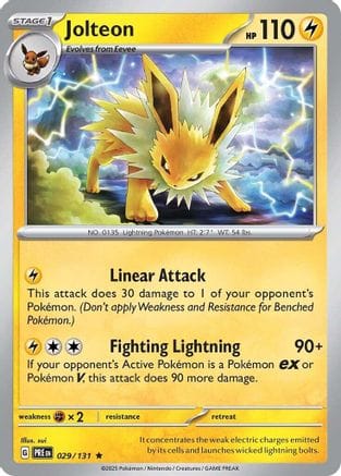 'Pokemon - 'Jolteon 029/131  - Holofoil SV Prismatic Evolutions - Rare