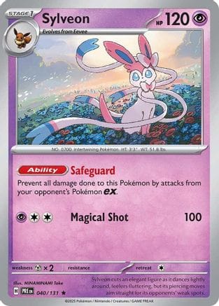 'Pokemon - 'Sylveon 040/131  - Reverse Holofoil SV Prismatic Evolutions - Rare