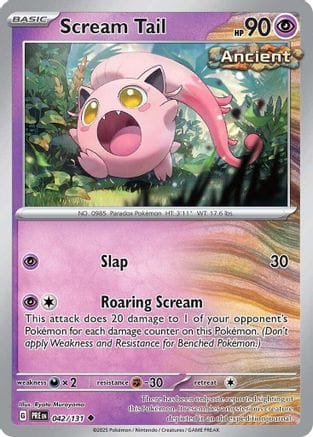 'Pokemon - 'Scream Tail 042/131  SV Prismatic Evolutions - Uncommon