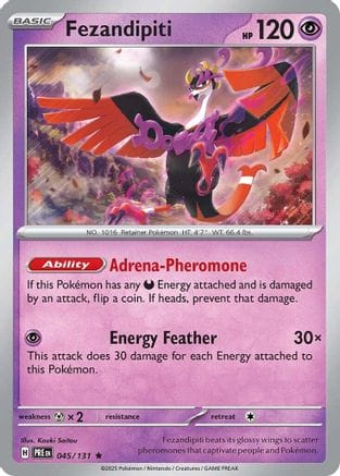 'Pokemon - 'Fezandipiti 045/131  - Reverse Holofoil SV Prismatic Evolutions - Rare