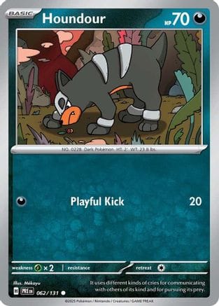 'Pokemon - 'Houndour 062/131  SV Prismatic Evolutions - Common