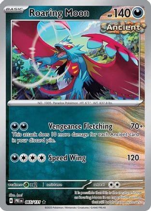 'Pokemon - 'Roaring Moon 065/131  - Holofoil SV Prismatic Evolutions - Rare