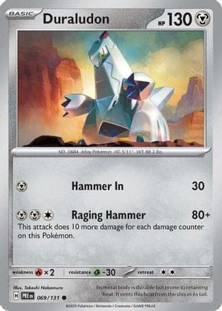 'Pokemon - 'Duraludon 069/131  - Reverse Holofoil SV Prismatic Evolutions - Common