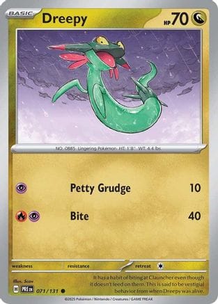 'Pokemon - 'Dreepy 071/131  SV Prismatic Evolutions - Common
