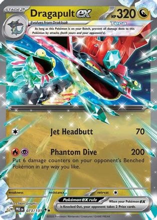 'Pokemon - 'Dragapult ex 073/131  - Holofoil SV Prismatic Evolutions - Double Rare