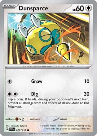 'Pokemon - 'Dunsparce 079/131  SV Prismatic Evolutions - Common