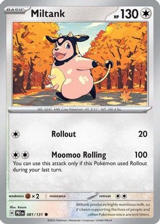 'Pokemon - 'Miltank 081/131  - Reverse Holofoil SV Prismatic Evolutions - Common