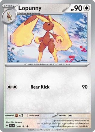 'Pokemon - 'Lopunny 084/131  SV Prismatic Evolutions - Common