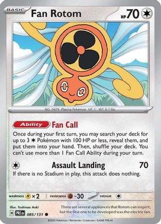 'Pokemon - 'Fan Rotom 085/131  SV Prismatic Evolutions - Common