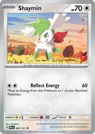 'Pokemon - 'Shaymin 087/131  SV Prismatic Evolutions - Uncommon