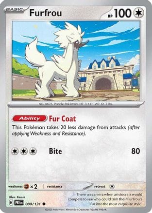 'Pokemon - 'Furfrou 088/131  SV Prismatic Evolutions - Common