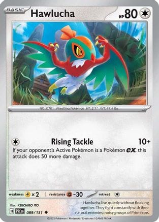 'Pokemon - 'Hawlucha 089/131  - Reverse Holofoil SV Prismatic Evolutions - Uncommon