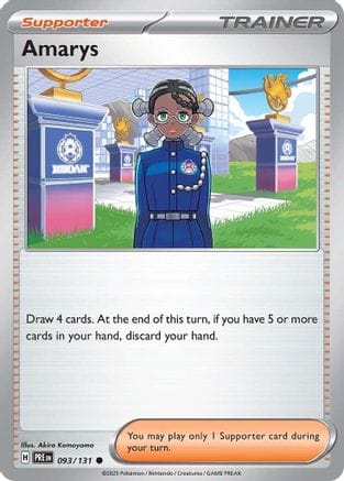 'Pokemon - 'Amarys 093/131  - Reverse Holofoil SV Prismatic Evolutions - Common