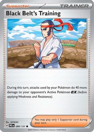 'Pokemon - 'Black Belt's Training 099/131  SV Prismatic Evolutions - Common