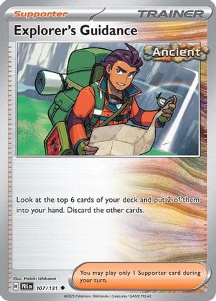 'Pokemon - 'Explorer's Guidance 107/131  - Reverse Holofoil SV Prismatic Evolutions - Uncommon