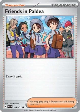 'Pokemon - 'Friends in Paldea 109/131  SV Prismatic Evolutions - Common
