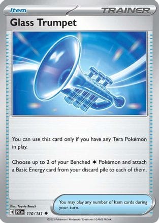 'Pokemon - 'Glass Trumpet 110/131  - Reverse Holofoil SV Prismatic Evolutions - Uncommon