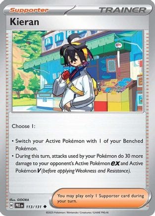 'Pokemon - 'Kieran 113/131  SV Prismatic Evolutions - Uncommon