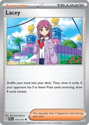 'Pokemon - 'Lacey 114/131  SV Prismatic Evolutions - Uncommon