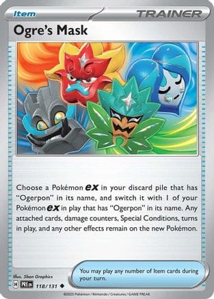 'Pokemon - 'Ogre's Mask 118/131  SV Prismatic Evolutions - Uncommon