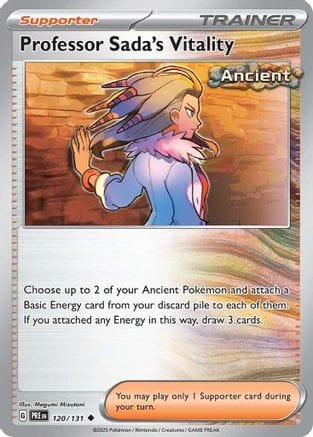 'Pokemon - 'Professor Sada's Vitality 120/131  - Reverse Holofoil SV Prismatic Evolutions - Uncommon