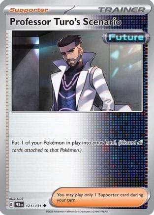 'Pokemon - 'Professor Turo's Scenario 121/131  - Reverse Holofoil SV Prismatic Evolutions - Uncommon
