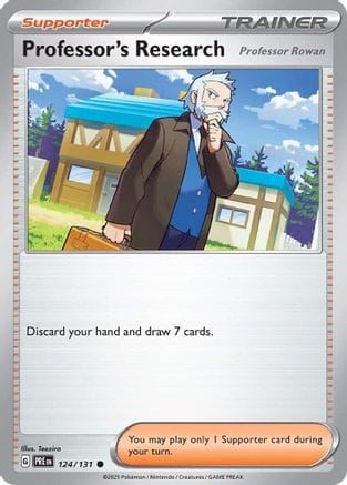 'Pokemon - 'Professor's Research [Professor Rowan] 124/131  SV Prismatic Evolutions - Common