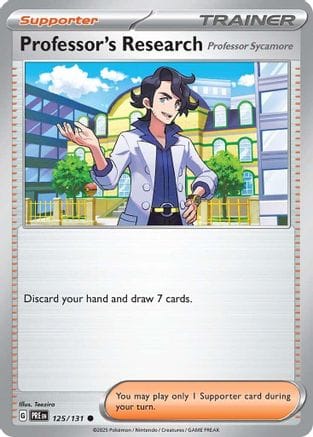'Pokemon - 'Professor's Research [Professor Sycamore] 125/131  SV Prismatic Evolutions - Common