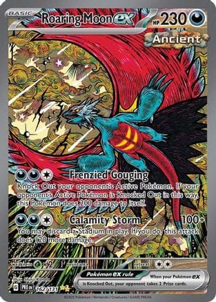 'Pokemon - 'Roaring Moon ex 162/131  - Holofoil SV Prismatic Evolutions - Special Illustration Rare