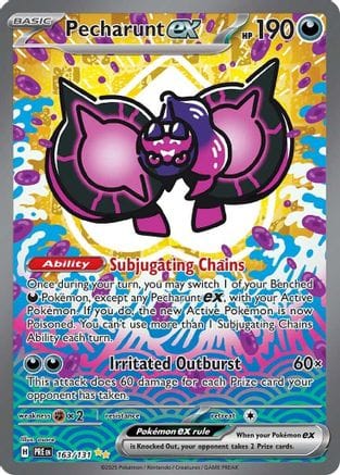 'Pokemon - 'Pecharunt ex 163/131  - Holofoil SV Prismatic Evolutions - Special Illustration Rare