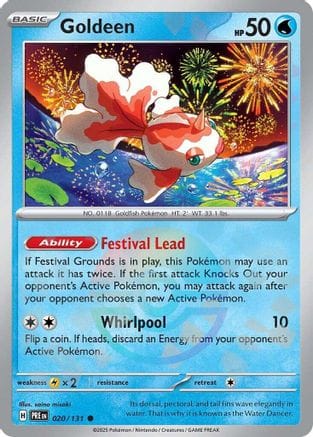 'Pokemon - 'Goldeen (Poke Ball Pattern) 020/131  - Holofoil SV Prismatic Evolutions - Common