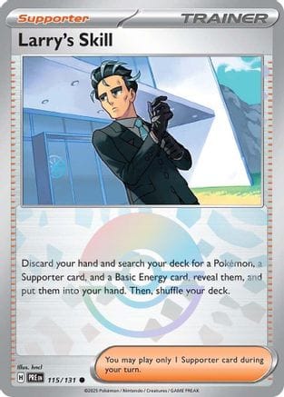 'Pokemon - 'Larry's Skill 115/131  - Holofoil SV Prismatic Evolutions - Common