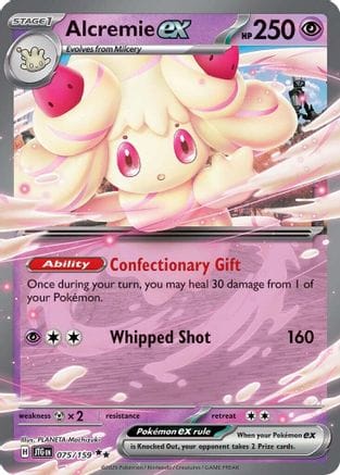 'Pokemon - 'Alcremie ex 075/159  - Holofoil SV09 Journey Together - Double Rare