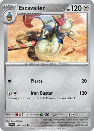 'Pokemon - 'Escavalier 102/159  SV09 Journey Together - Uncommon