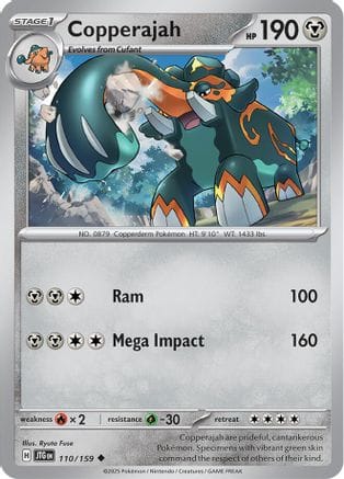 'Pokemon - 'Copperajah 110/159  - Reverse Holofoil SV09 Journey Together - Uncommon