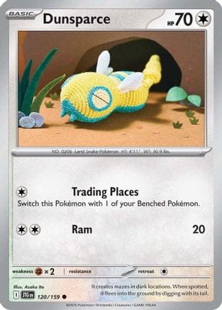 'Pokemon - 'Dunsparce 120/159  SV09 Journey Together - Common