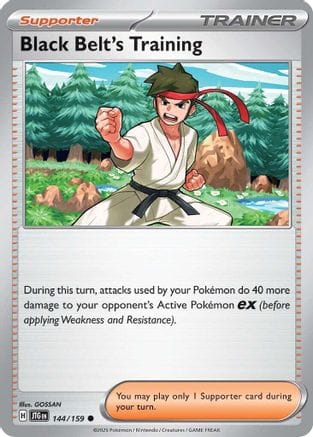 'Pokemon - 'Black Belt's Training 144/159  SV09 Journey Together - Common
