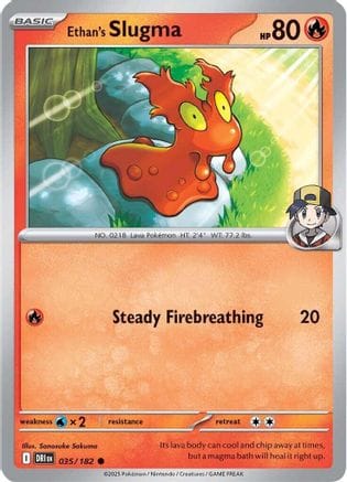 'Pokemon - 'Ethan's Slugma 035/182  SV10 Destined Rivals - Common